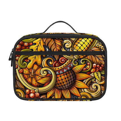 Abstract Sunflower Pattern Print Portable Lunch Bag