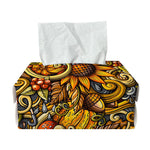 Abstract Sunflower Pattern Print Rectangle Tissue Box Cover