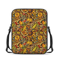 Abstract Sunflower Pattern Print Rectangular Crossbody Bag