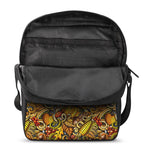Abstract Sunflower Pattern Print Rectangular Crossbody Bag