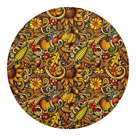 Abstract Sunflower Pattern Print Round Blanket