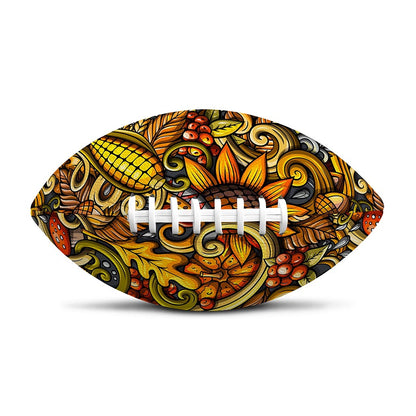 Abstract Sunflower Pattern Print Rugby Ball