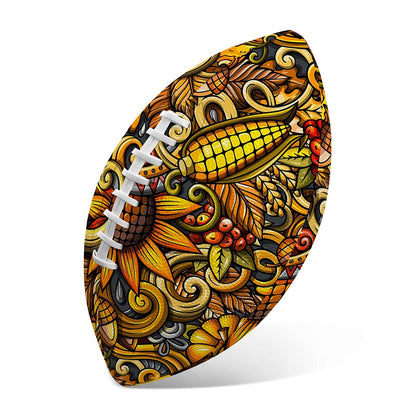 Abstract Sunflower Pattern Print Rugby Ball