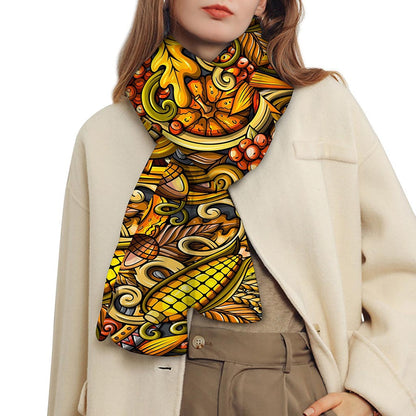 Abstract Sunflower Pattern Print Scarf