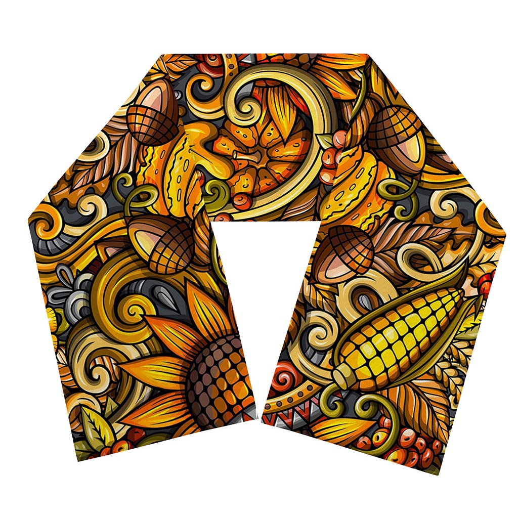 Abstract Sunflower Pattern Print Scarf