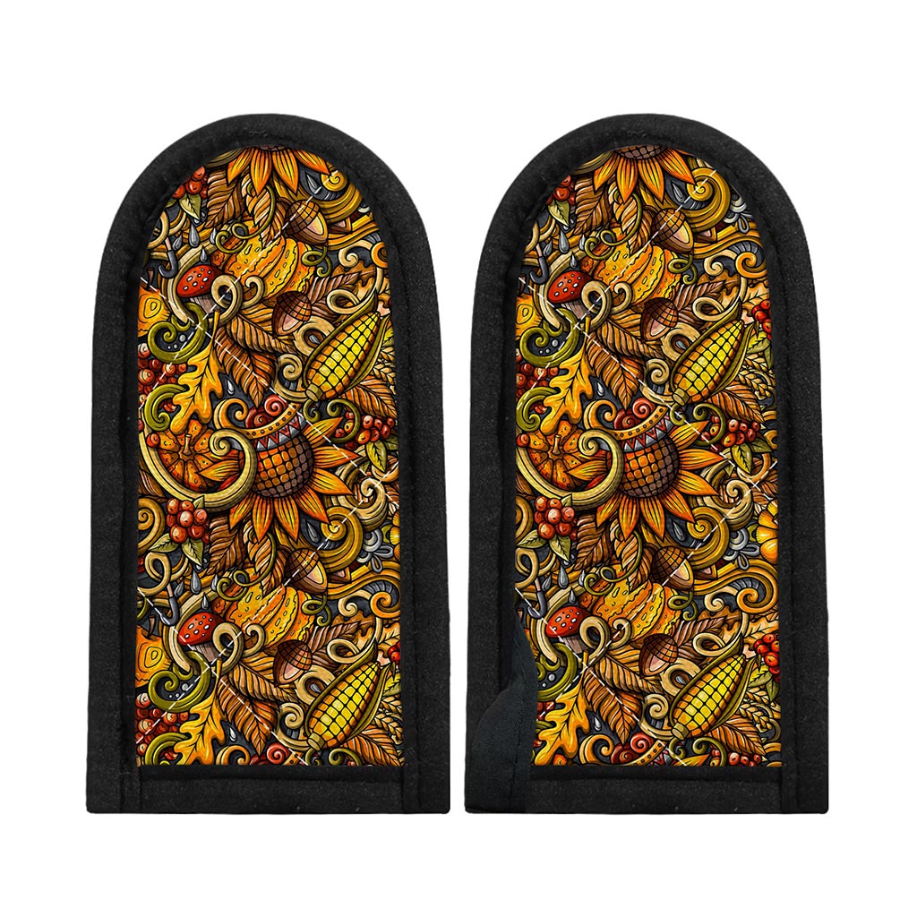 Abstract Sunflower Pattern Print Skillet Handle Cover