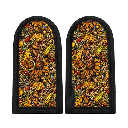Abstract Sunflower Pattern Print Skillet Handle Cover