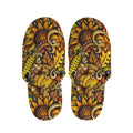 Abstract Sunflower Pattern Print Slippers