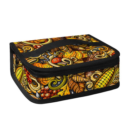 Abstract Sunflower Pattern Print Small Lunch Bag
