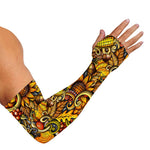 Abstract Sunflower Pattern Print Sun Protection Arm Sleeves