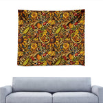 Abstract Sunflower Pattern Print Tapestry