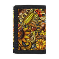 Abstract Sunflower Pattern Print Trifold Wallet