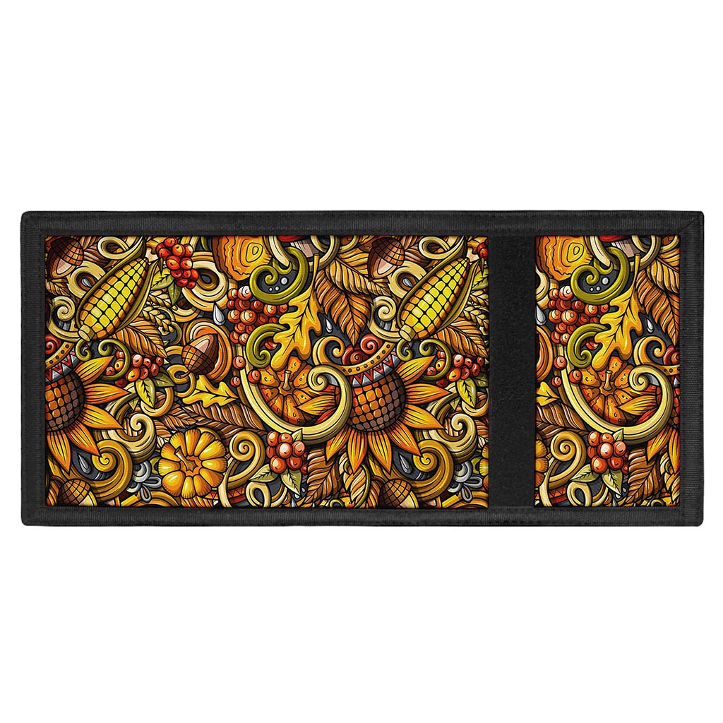 Abstract Sunflower Pattern Print Trifold Wallet
