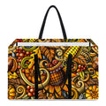 Abstract Sunflower Pattern Print Utility Tote Bag