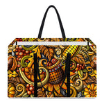 Abstract Sunflower Pattern Print Utility Tote Bag