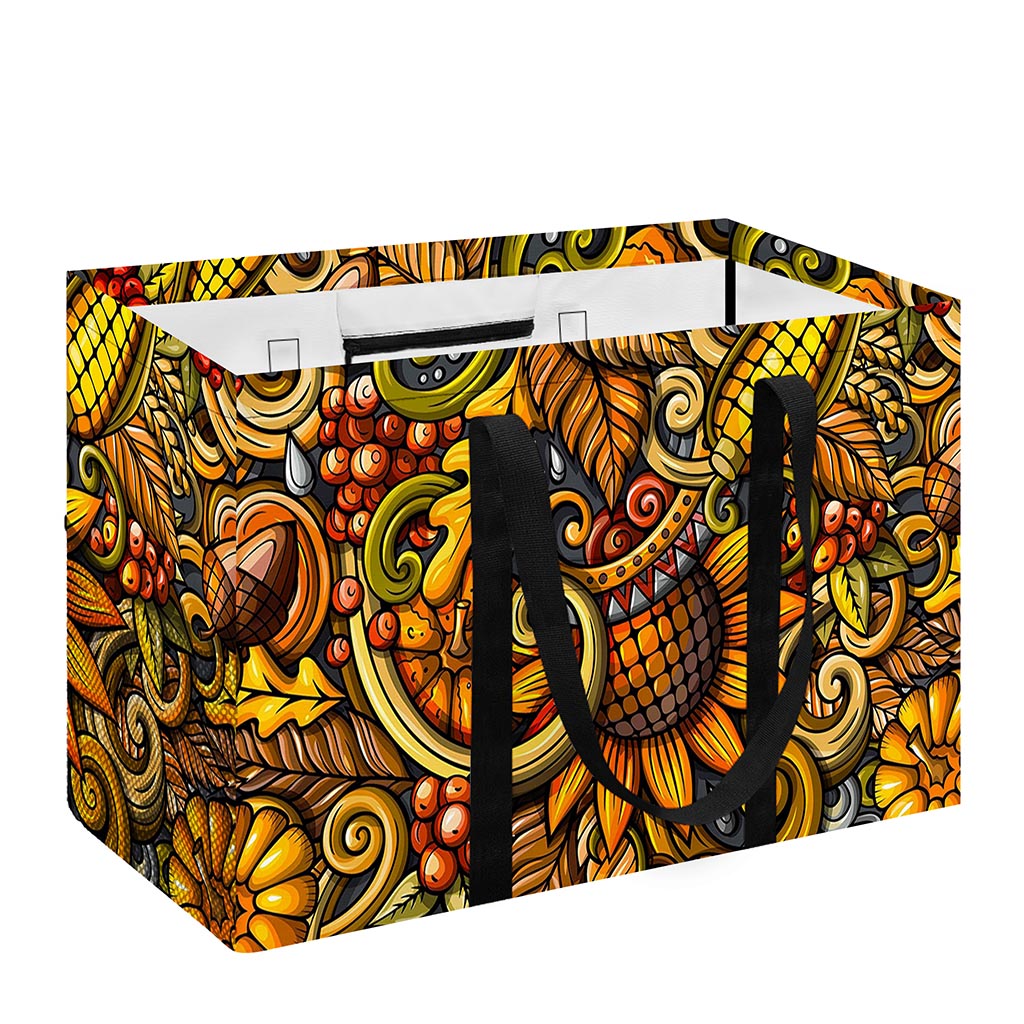 Abstract Sunflower Pattern Print Utility Tote Bag