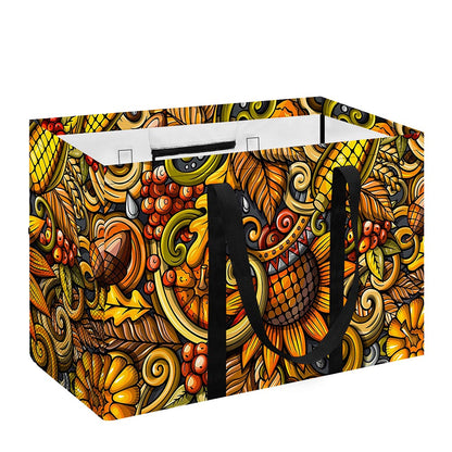 Abstract Sunflower Pattern Print Utility Tote Bag
