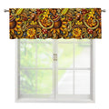 Abstract Sunflower Pattern Print Window Valance