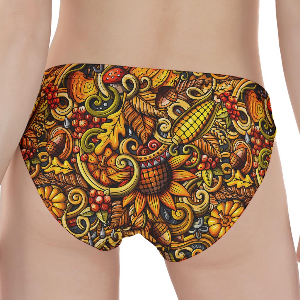 Abstract Sunflower Pattern Print Women's Panties