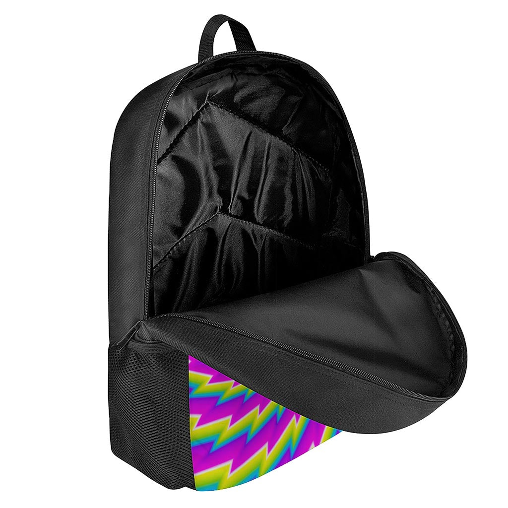 Abstract Twisted Moving Optical Illusion 17 Inch Backpack