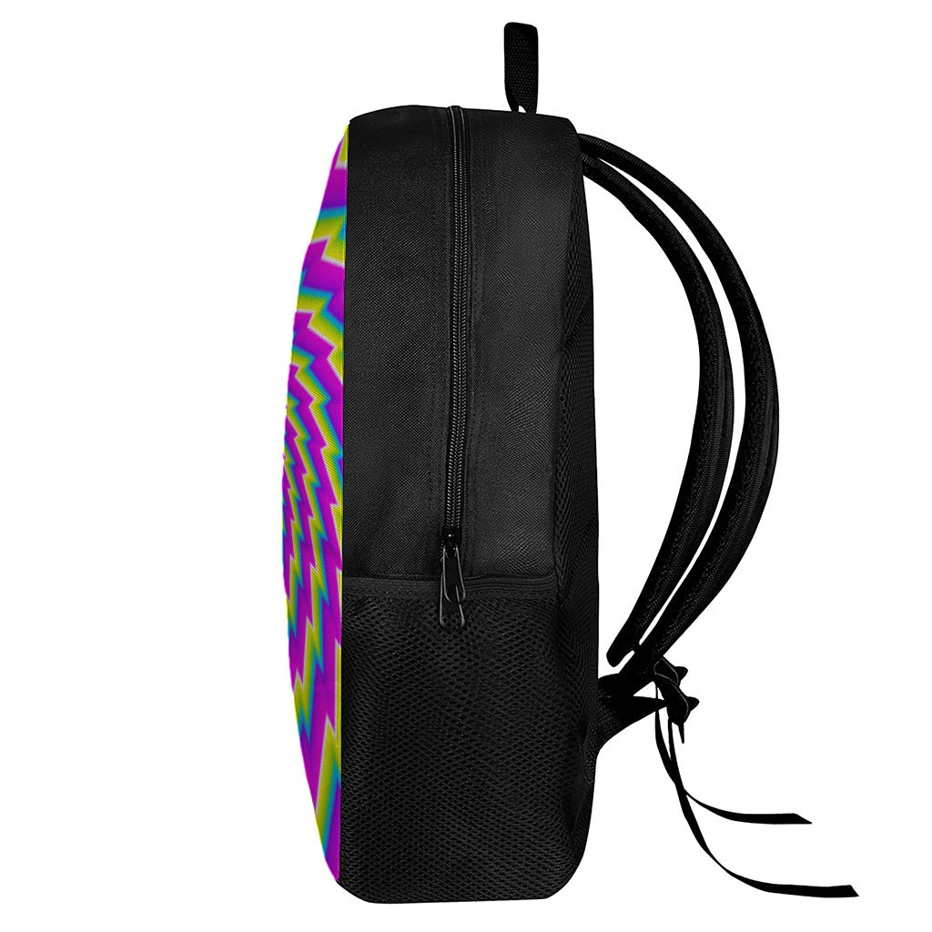 Abstract Twisted Moving Optical Illusion 17 Inch Backpack