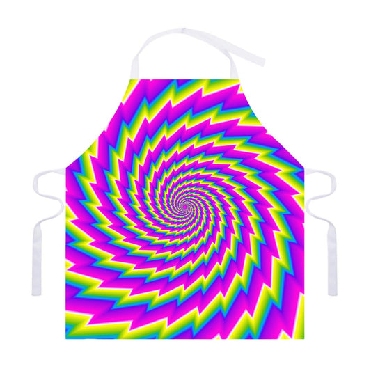 Abstract Twisted Moving Optical Illusion Adjustable Apron