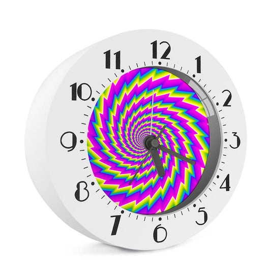 Abstract Twisted Moving Optical Illusion Alarm Clock