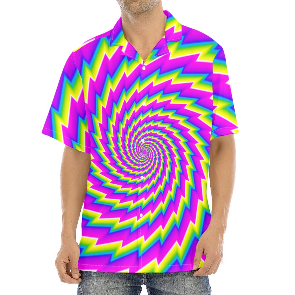 Abstract Twisted Moving Optical Illusion Aloha Shirt