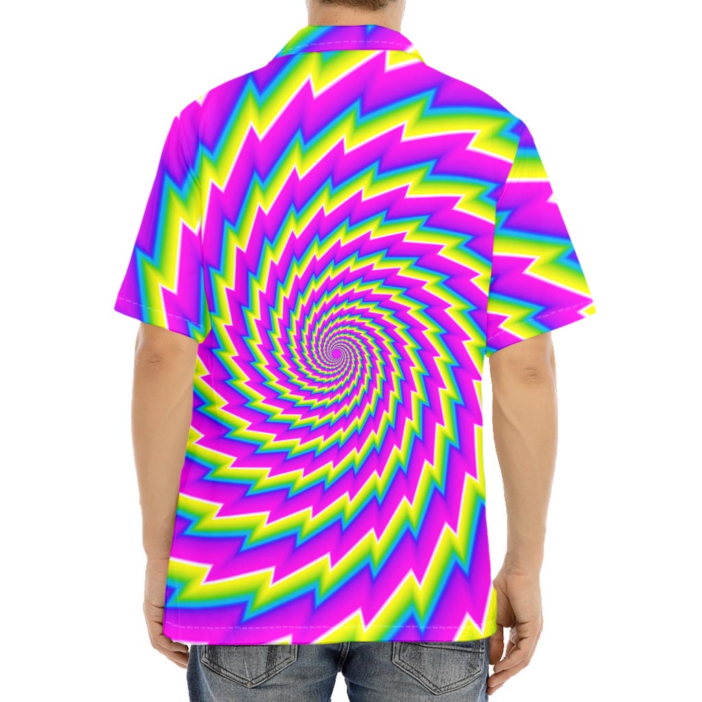 Abstract Twisted Moving Optical Illusion Aloha Shirt