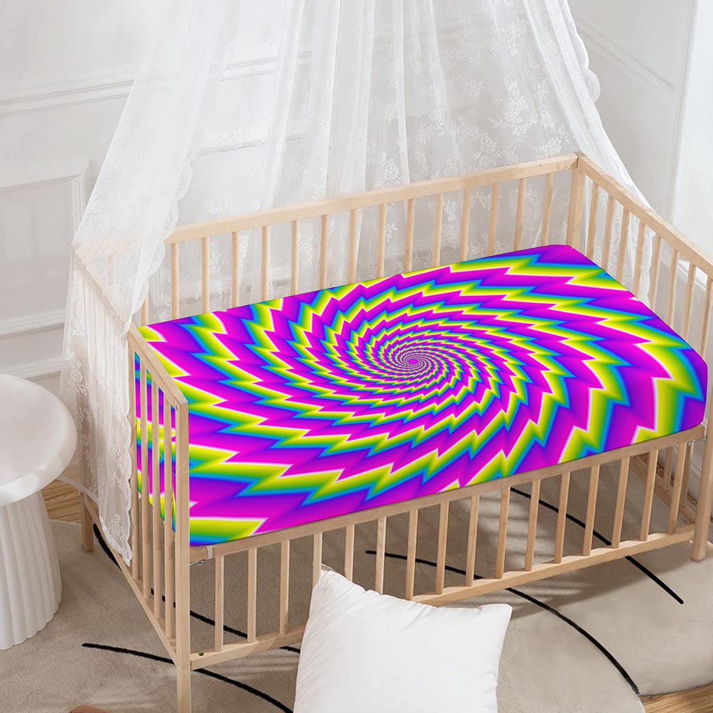 Abstract Twisted Moving Optical Illusion Baby Crib Sheet