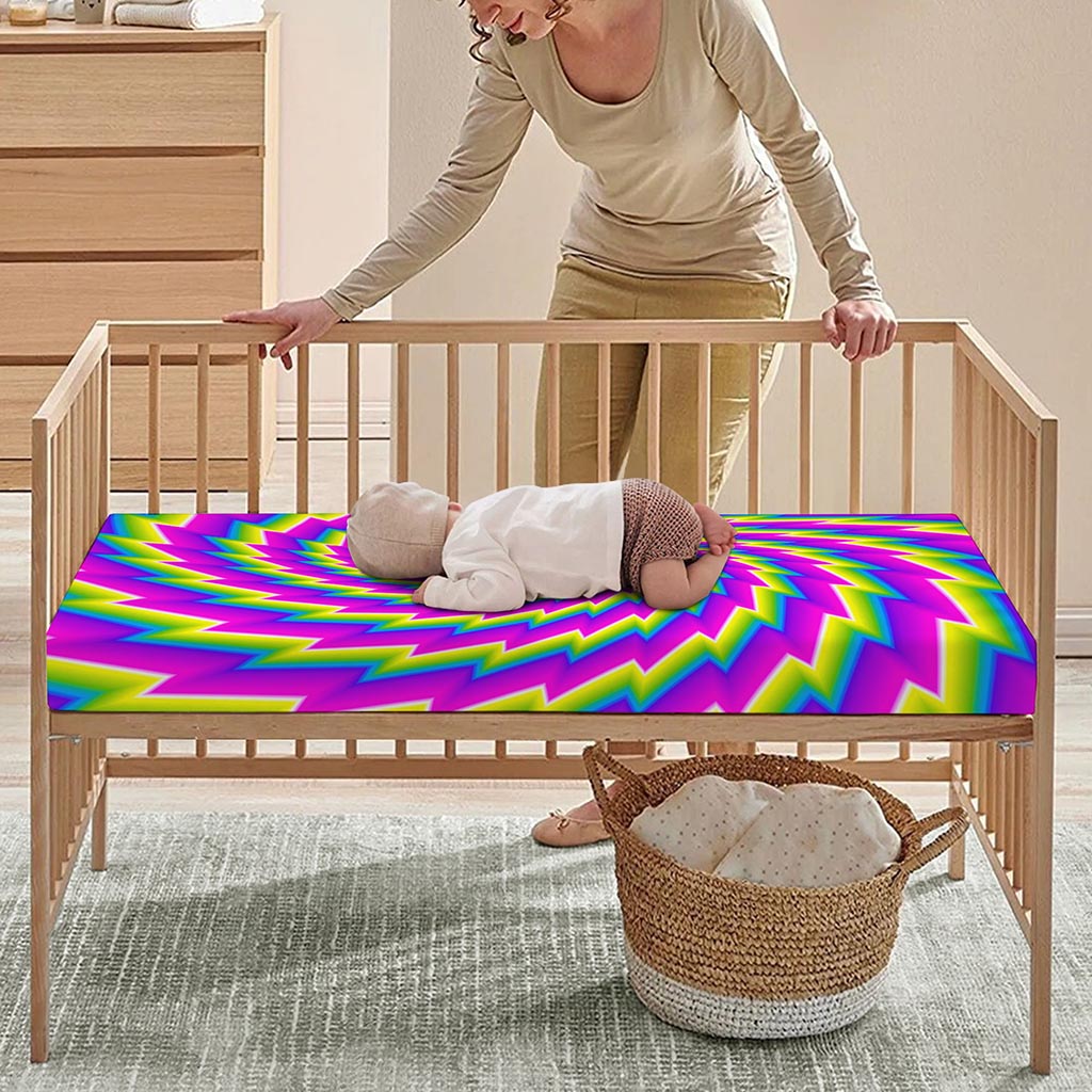 Abstract Twisted Moving Optical Illusion Baby Crib Sheet