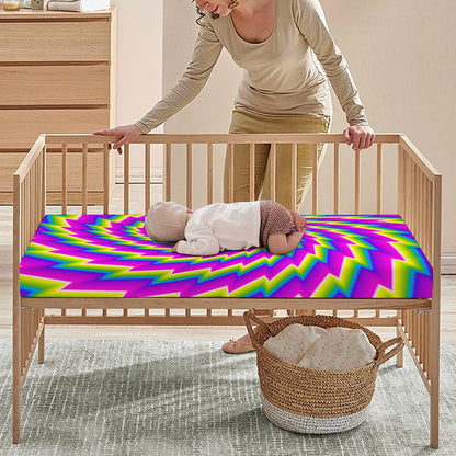 Abstract Twisted Moving Optical Illusion Baby Crib Sheet