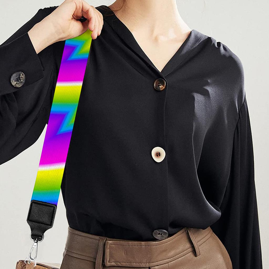 Abstract Twisted Moving Optical Illusion Bag Strap