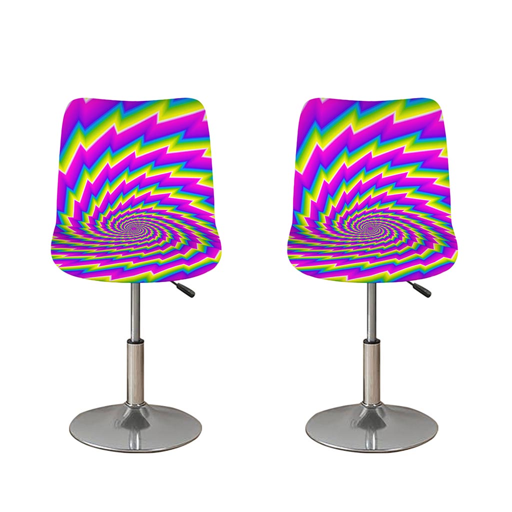 Abstract Twisted Moving Optical Illusion Bar Stool Covers