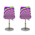 Abstract Twisted Moving Optical Illusion Bar Stool Covers
