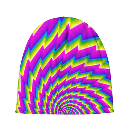 Abstract Twisted Moving Optical Illusion Beanie