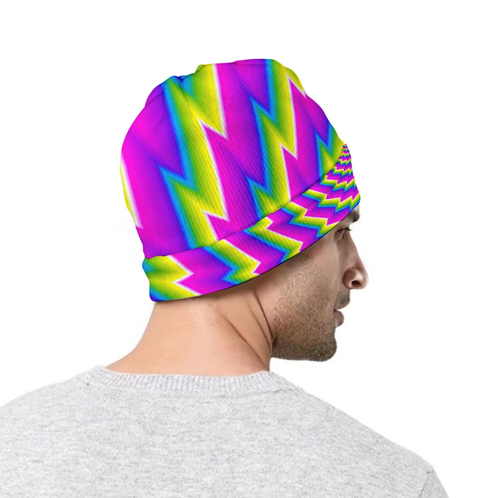 Abstract Twisted Moving Optical Illusion Beanie