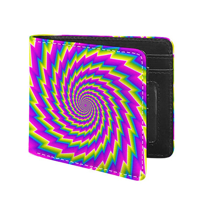 Abstract Twisted Moving Optical Illusion Bifold Wallet