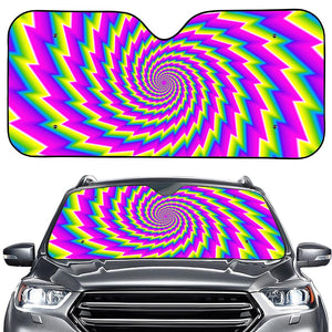 Abstract Twisted Moving Optical Illusion Car Windshield Sun Shade