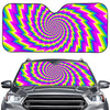 Abstract Twisted Moving Optical Illusion Car Windshield Sun Shade