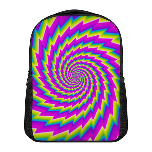 Abstract Twisted Moving Optical Illusion Casual Backpack