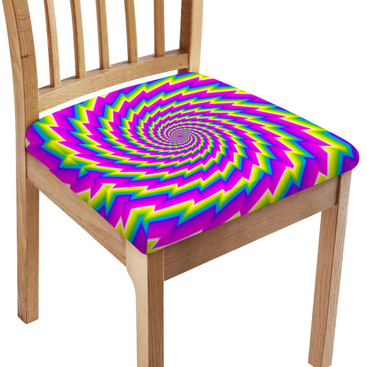 Abstract Twisted Moving Optical Illusion Chair Cushion Cover