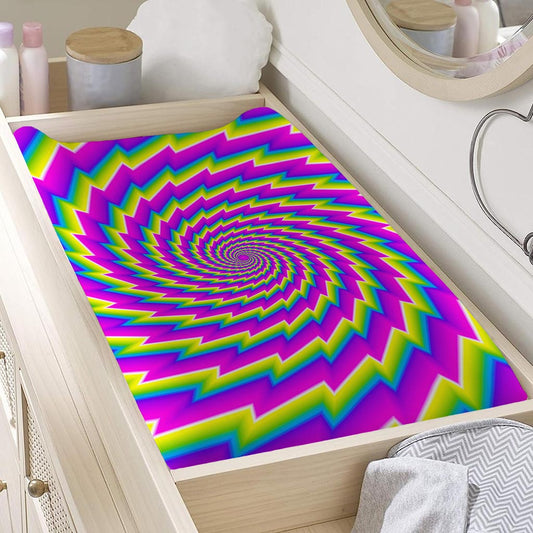 Abstract Twisted Moving Optical Illusion Changing Pad Cover