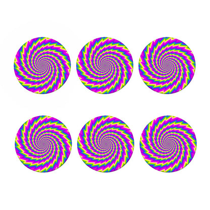 Abstract Twisted Moving Optical Illusion Coaster Set