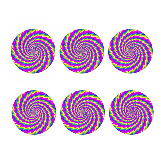 Abstract Twisted Moving Optical Illusion Coaster Set