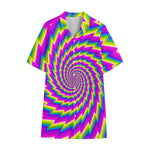 Abstract Twisted Moving Optical Illusion Cotton Hawaiian Shirt