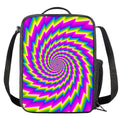 Abstract Twisted Moving Optical Illusion Crossbody Lunch Bag