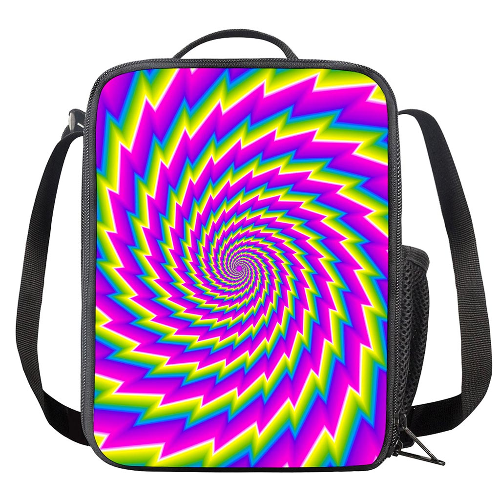 Abstract Twisted Moving Optical Illusion Crossbody Lunch Bag