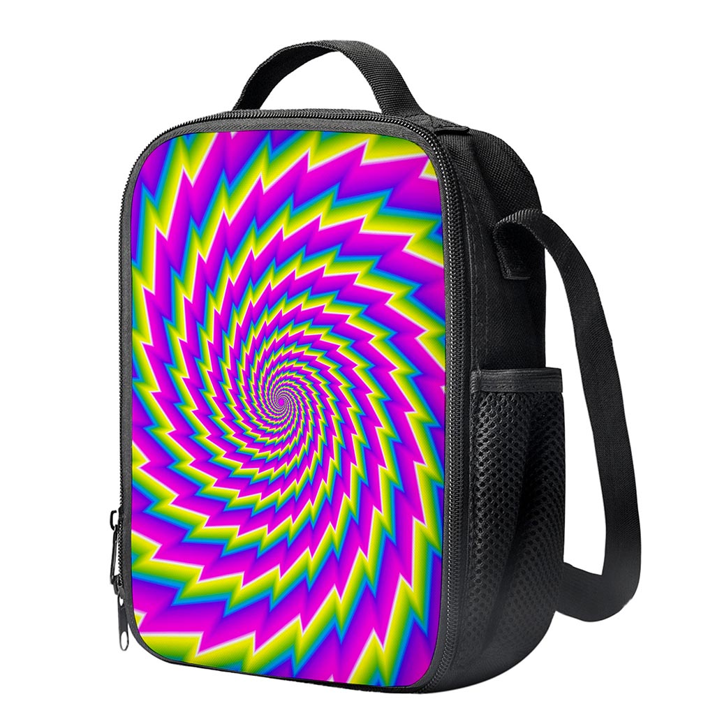 Abstract Twisted Moving Optical Illusion Crossbody Lunch Bag