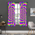 Abstract Twisted Moving Optical Illusion Grommet Curtain Panels
